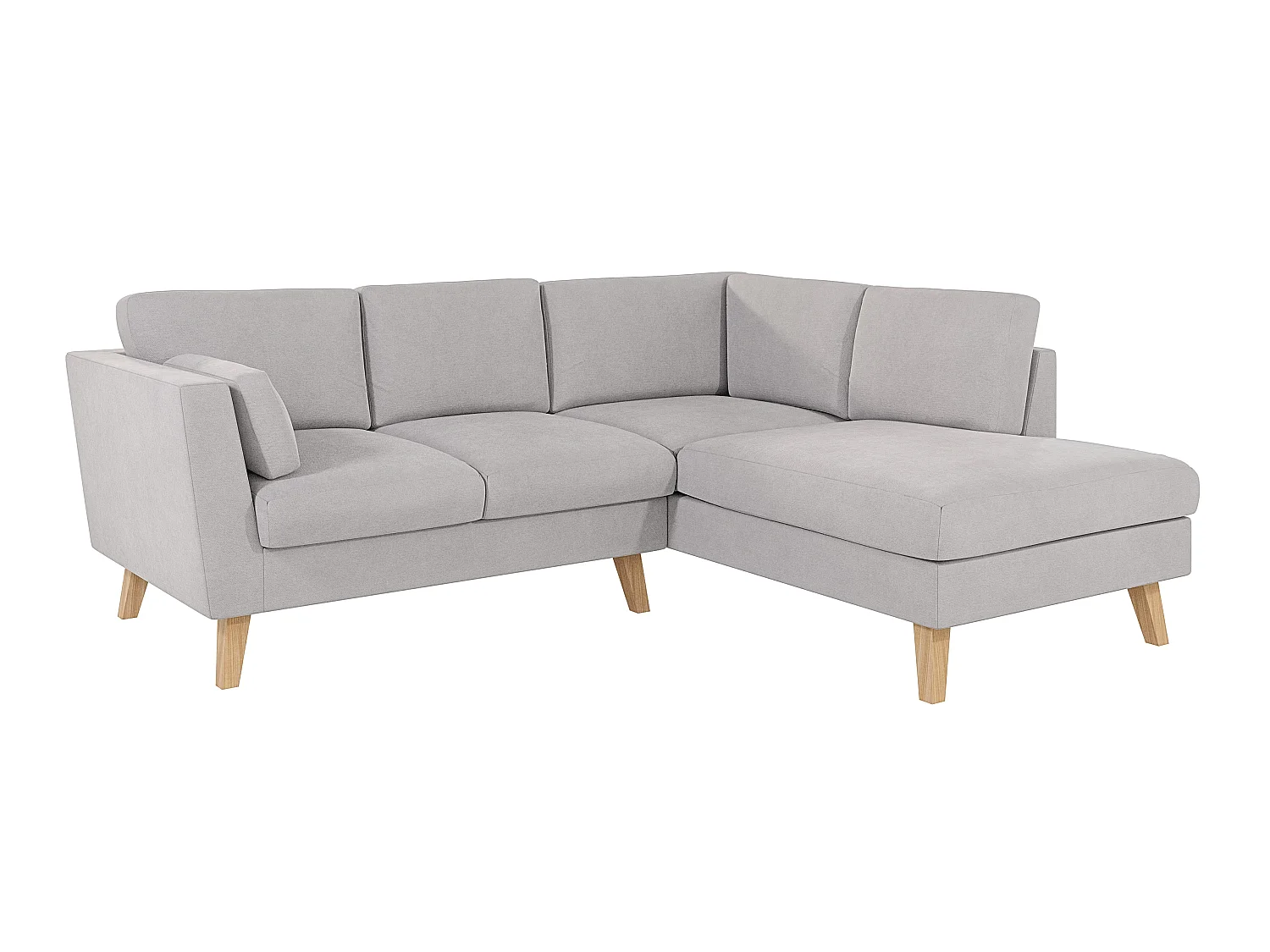Canapé d’angle avec pieds en bois de style scandinave Tristan