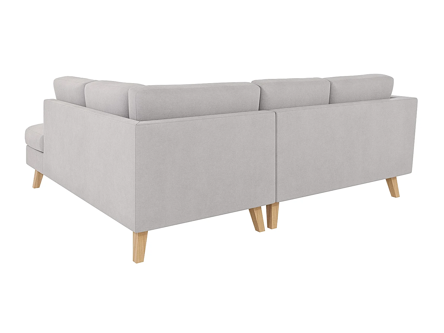 Canapé d’angle avec pieds en bois de style scandinave Tristan