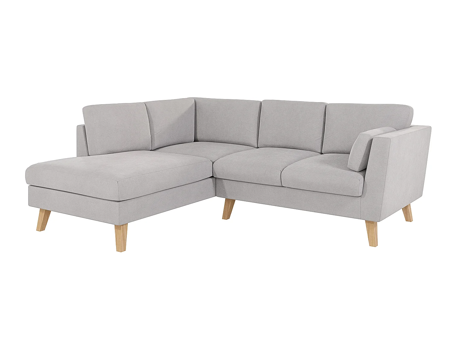 Canapé d’angle avec pieds en bois de style scandinave Tristan