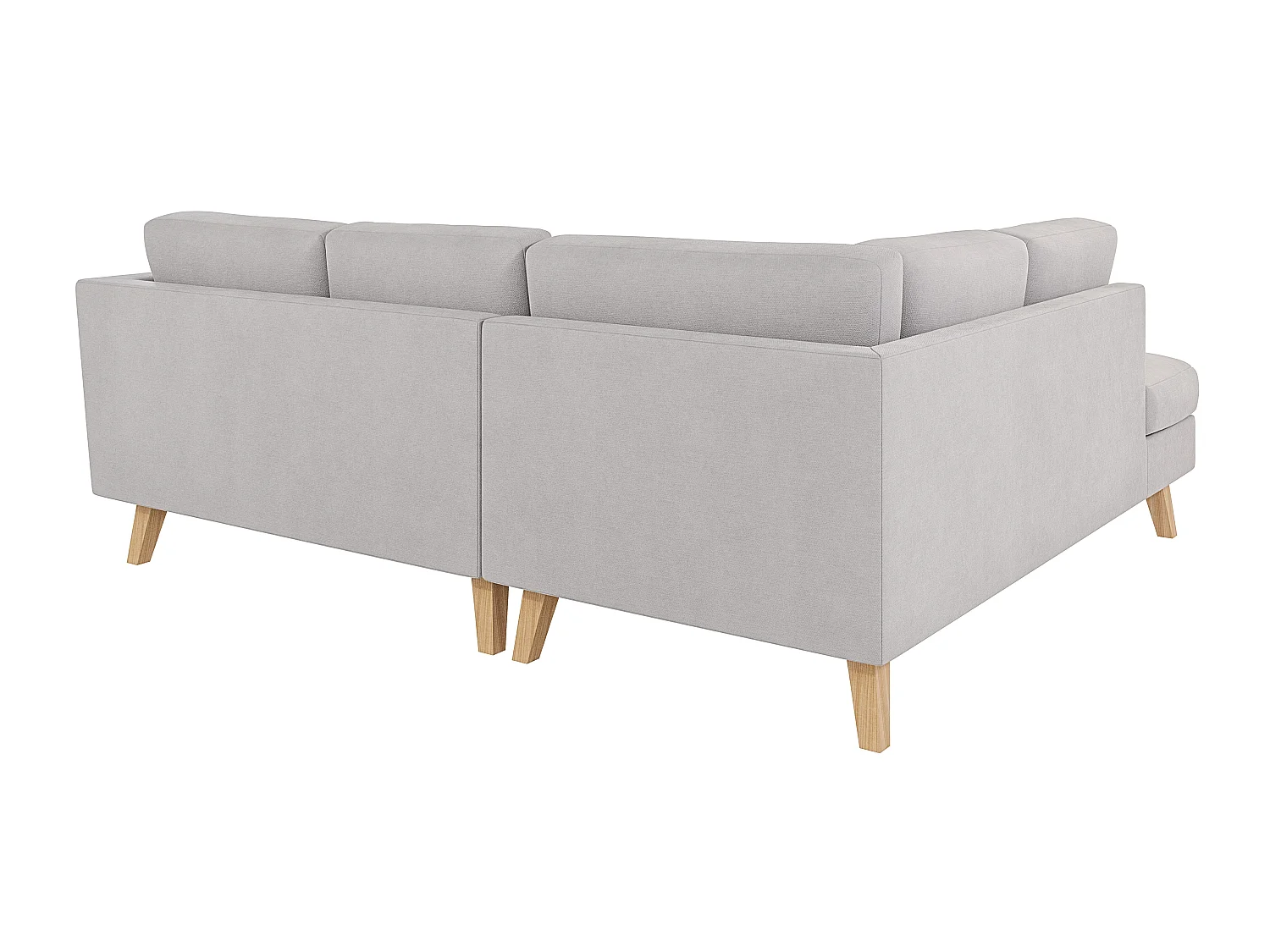 Canapé d’angle avec pieds en bois de style scandinave Tristan