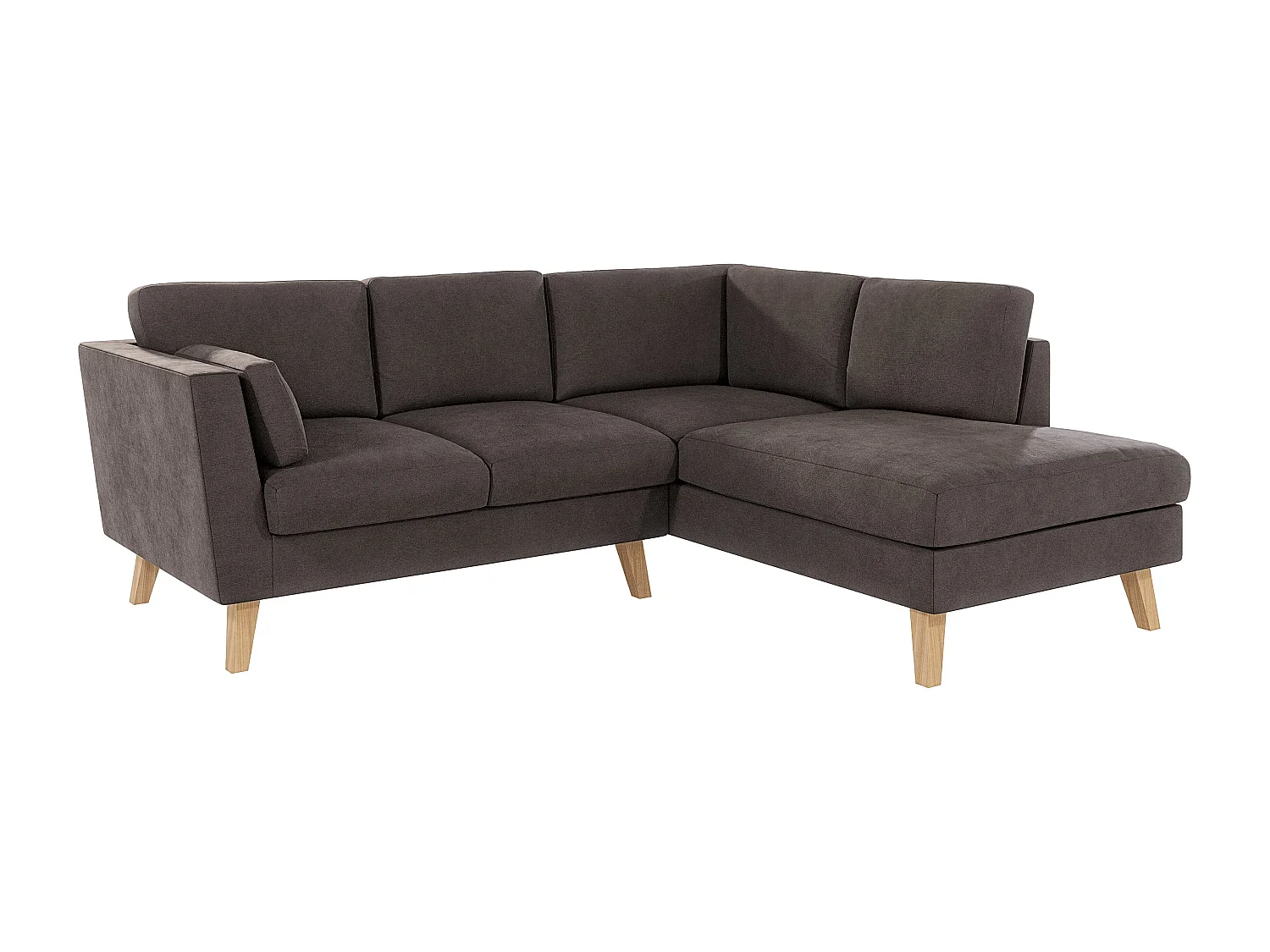 Canapé d’angle avec pieds en bois de style scandinave Tristan