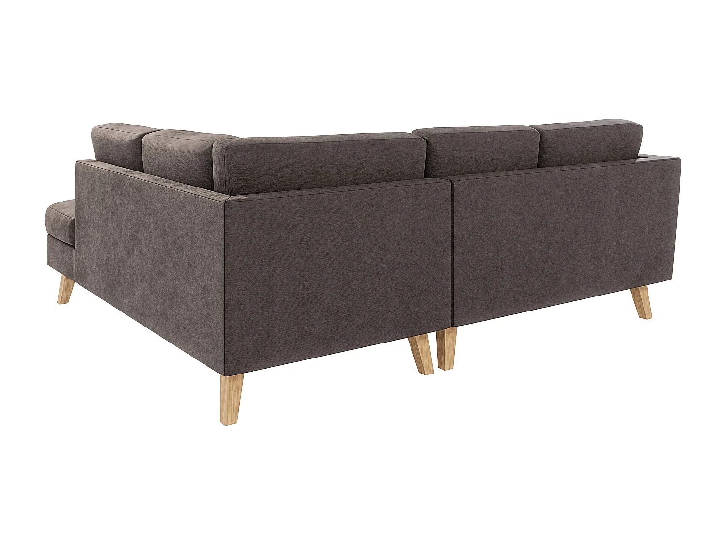 Canapé d’angle avec pieds en bois de style scandinave Tristan