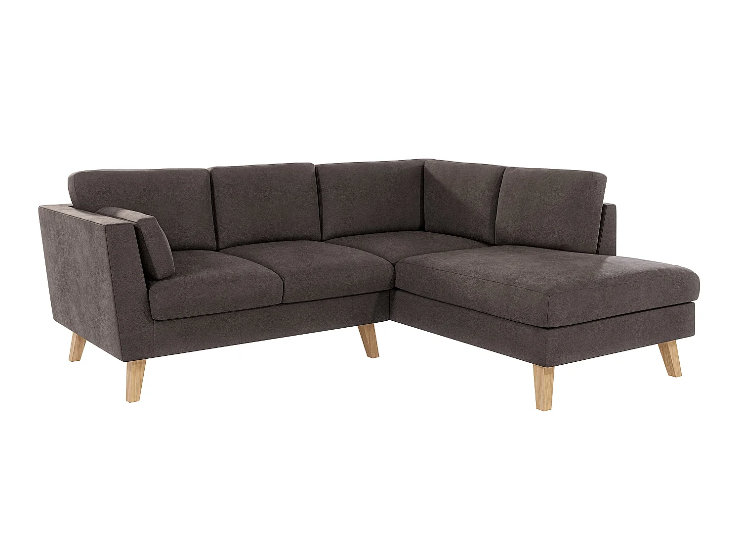 Canapé d’angle avec pieds en bois de style scandinave Tristan