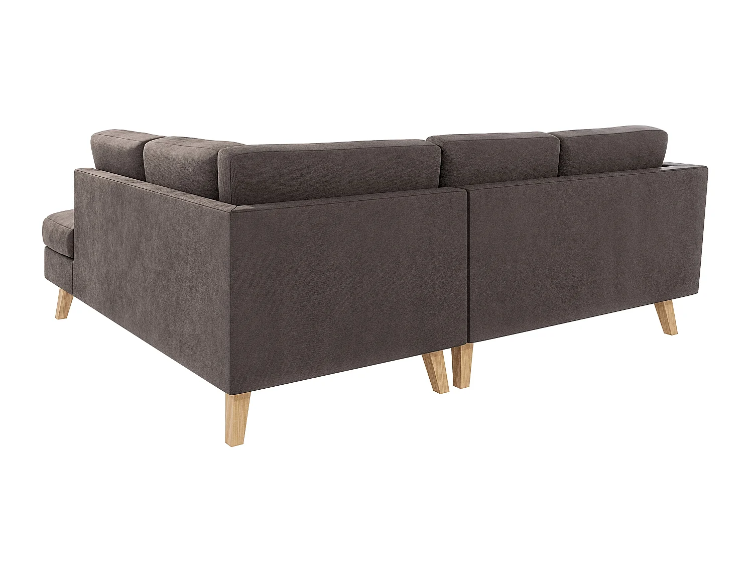 Canapé d’angle avec pieds en bois de style scandinave Tristan