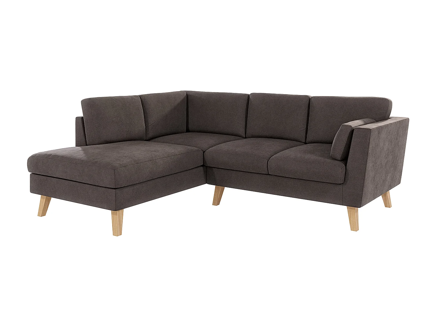 Canapé d’angle avec pieds en bois de style scandinave Tristan