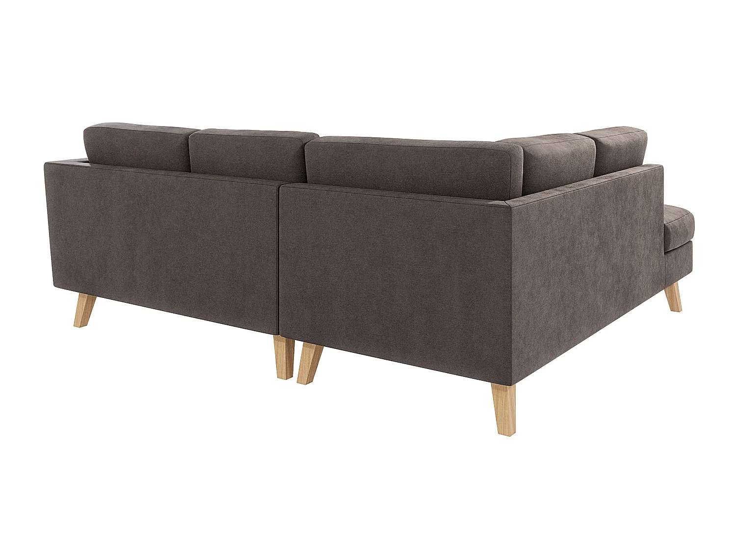 Canapé d’angle avec pieds en bois de style scandinave Tristan