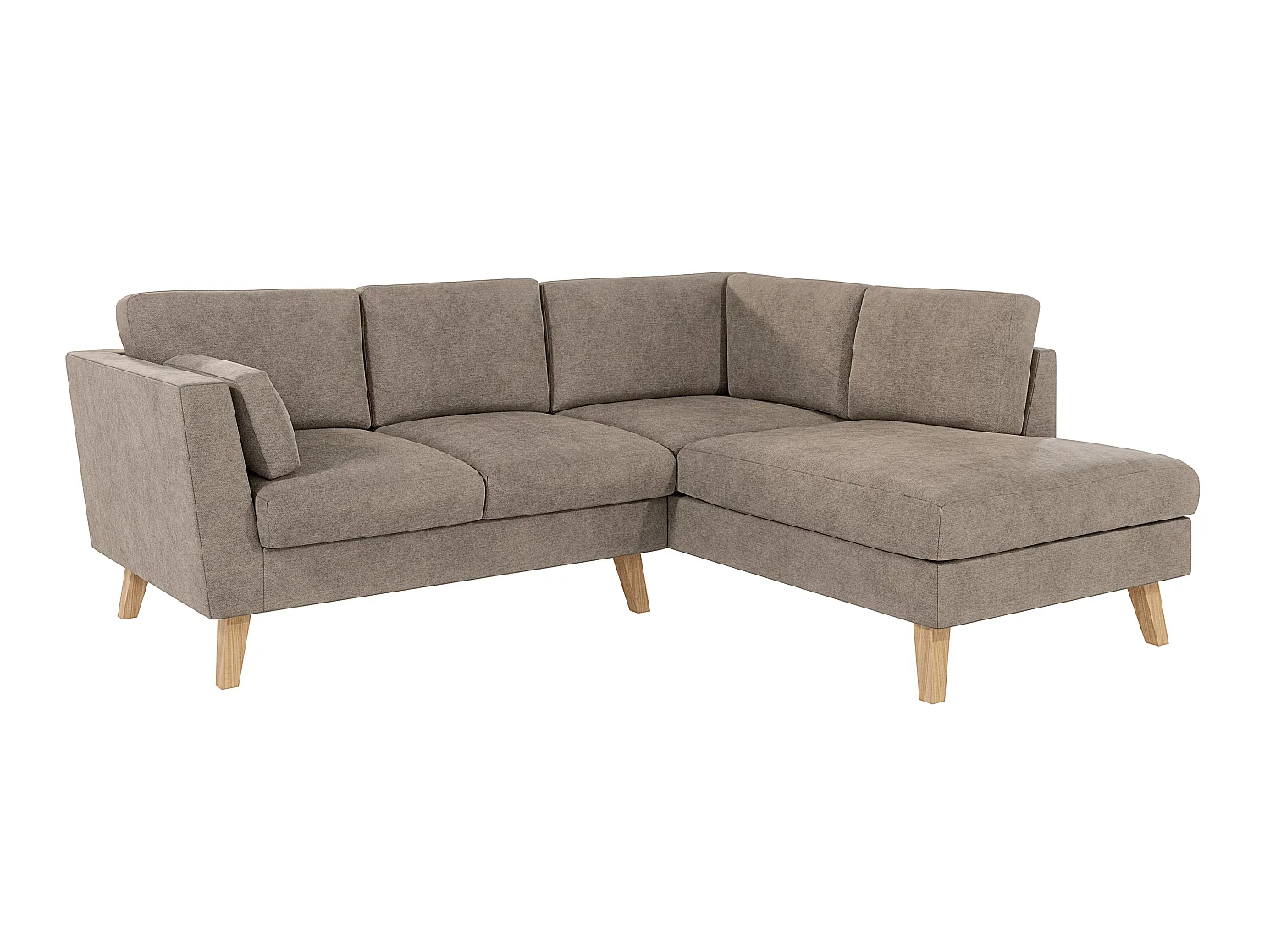 Canapé d’angle avec pieds en bois de style scandinave Tristan