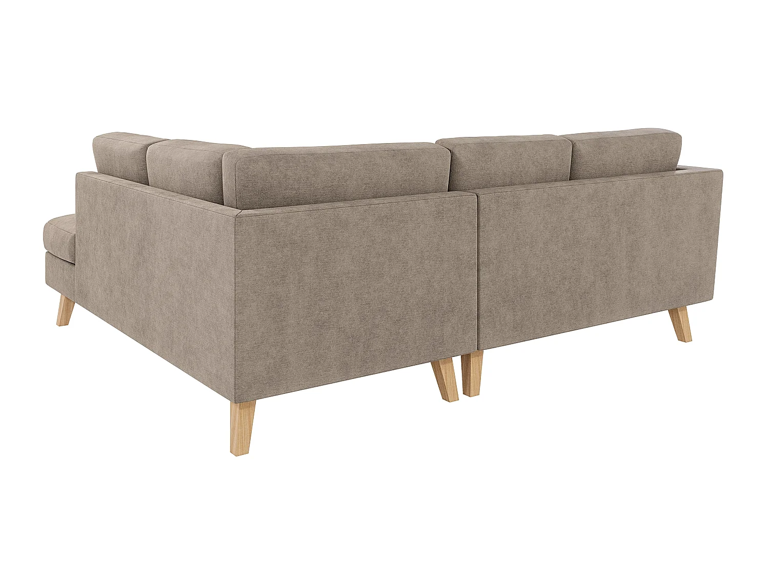 Canapé d’angle avec pieds en bois de style scandinave Tristan
