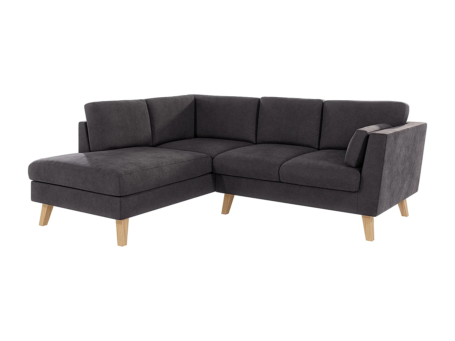 Canapé d’angle avec pieds en bois de style scandinave Tristan