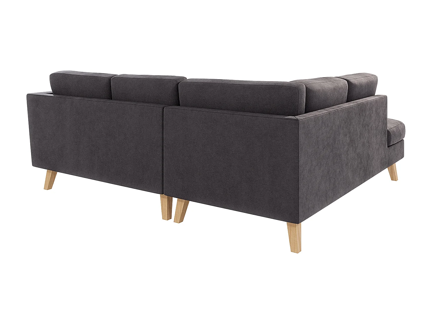 Canapé d’angle avec pieds en bois de style scandinave Tristan