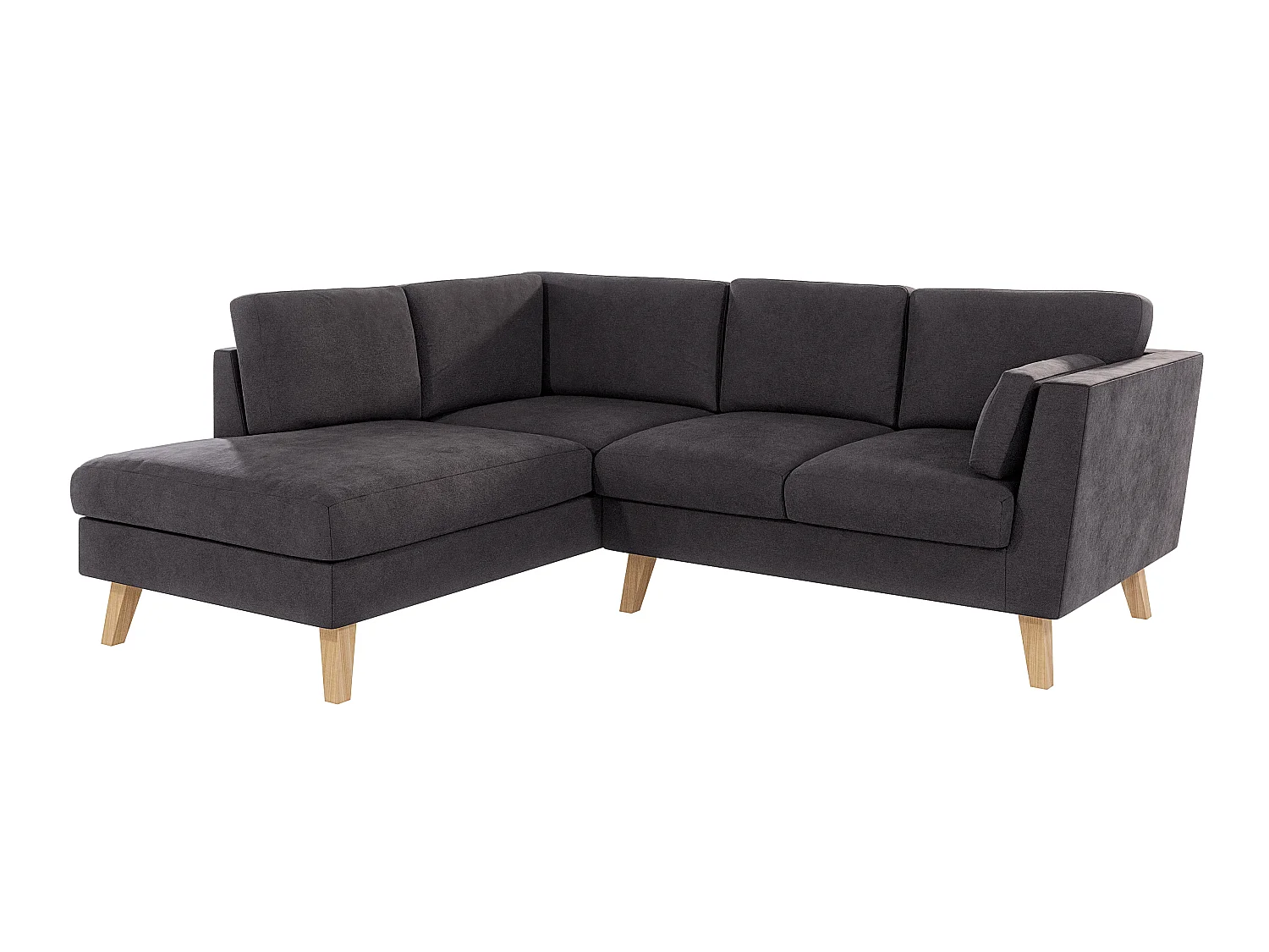 Canapé d’angle avec pieds en bois de style scandinave Tristan