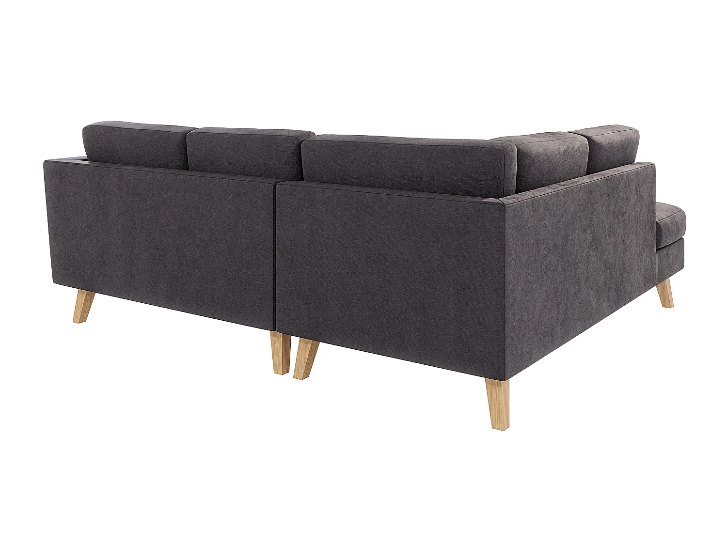 Canapé d’angle avec pieds en bois de style scandinave Tristan
