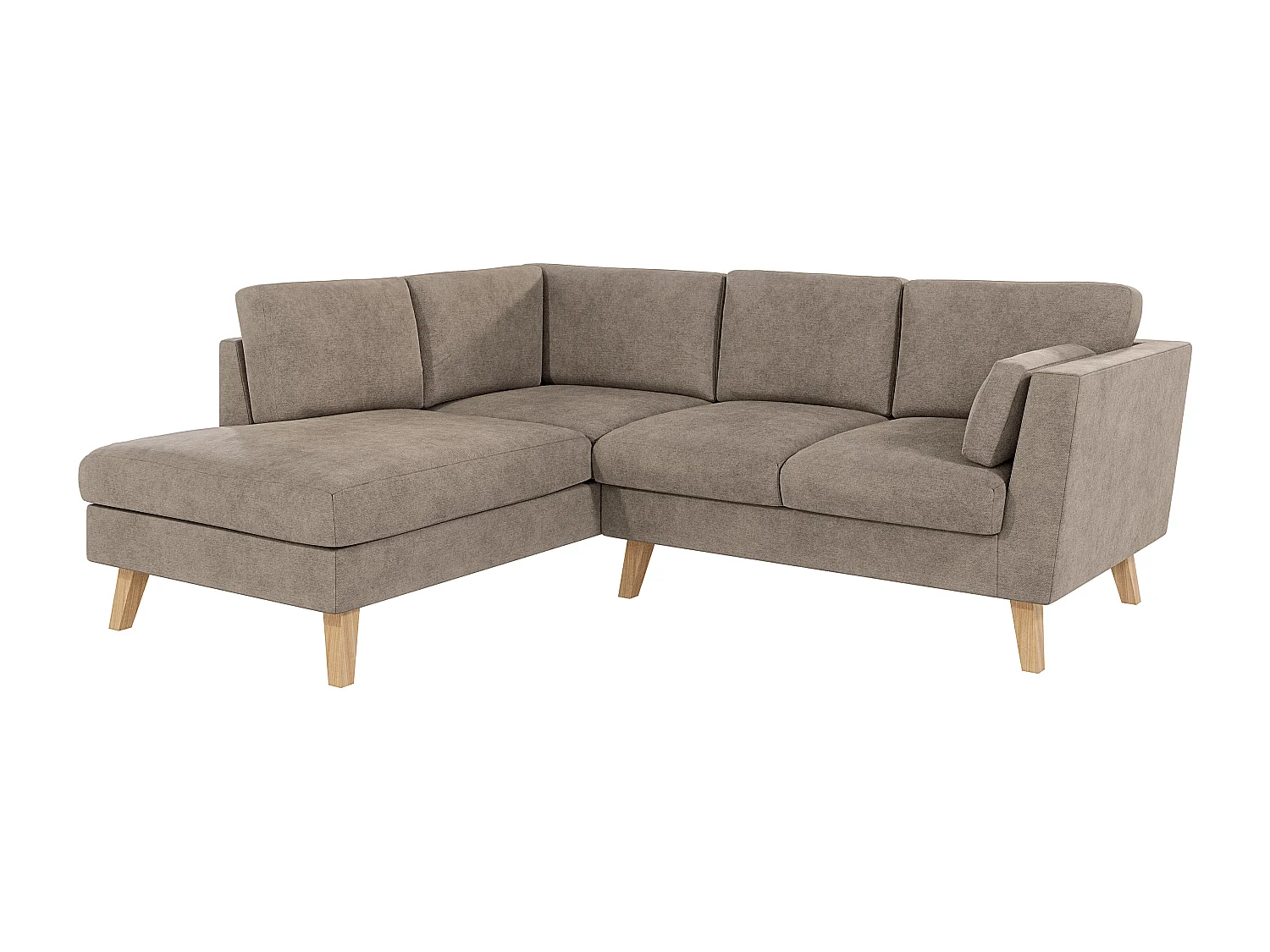 Ecksofa mit Holzbeinen im skandinavischen Stil Tristan