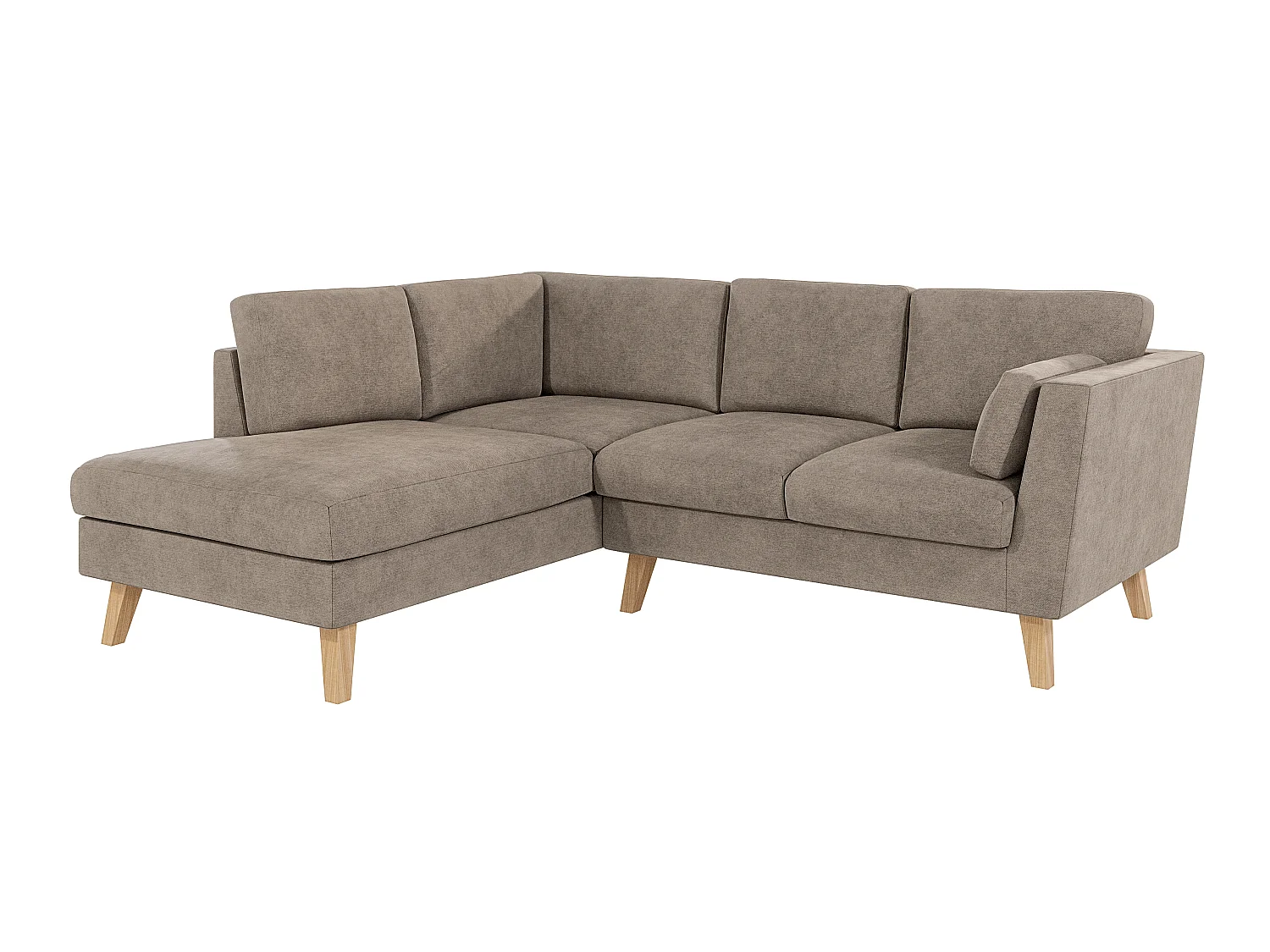 Canapé d’angle avec pieds en bois de style scandinave Tristan