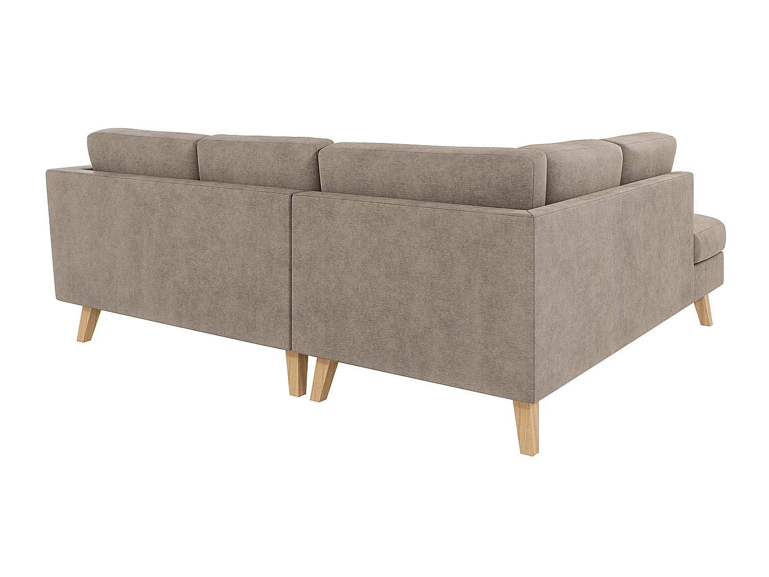 Canapé d’angle avec pieds en bois de style scandinave Tristan