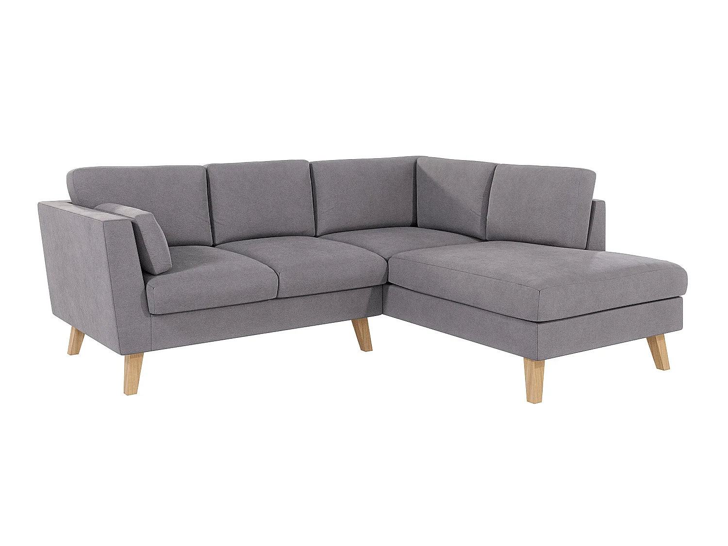 Canapé d’angle avec pieds en bois de style scandinave Tristan