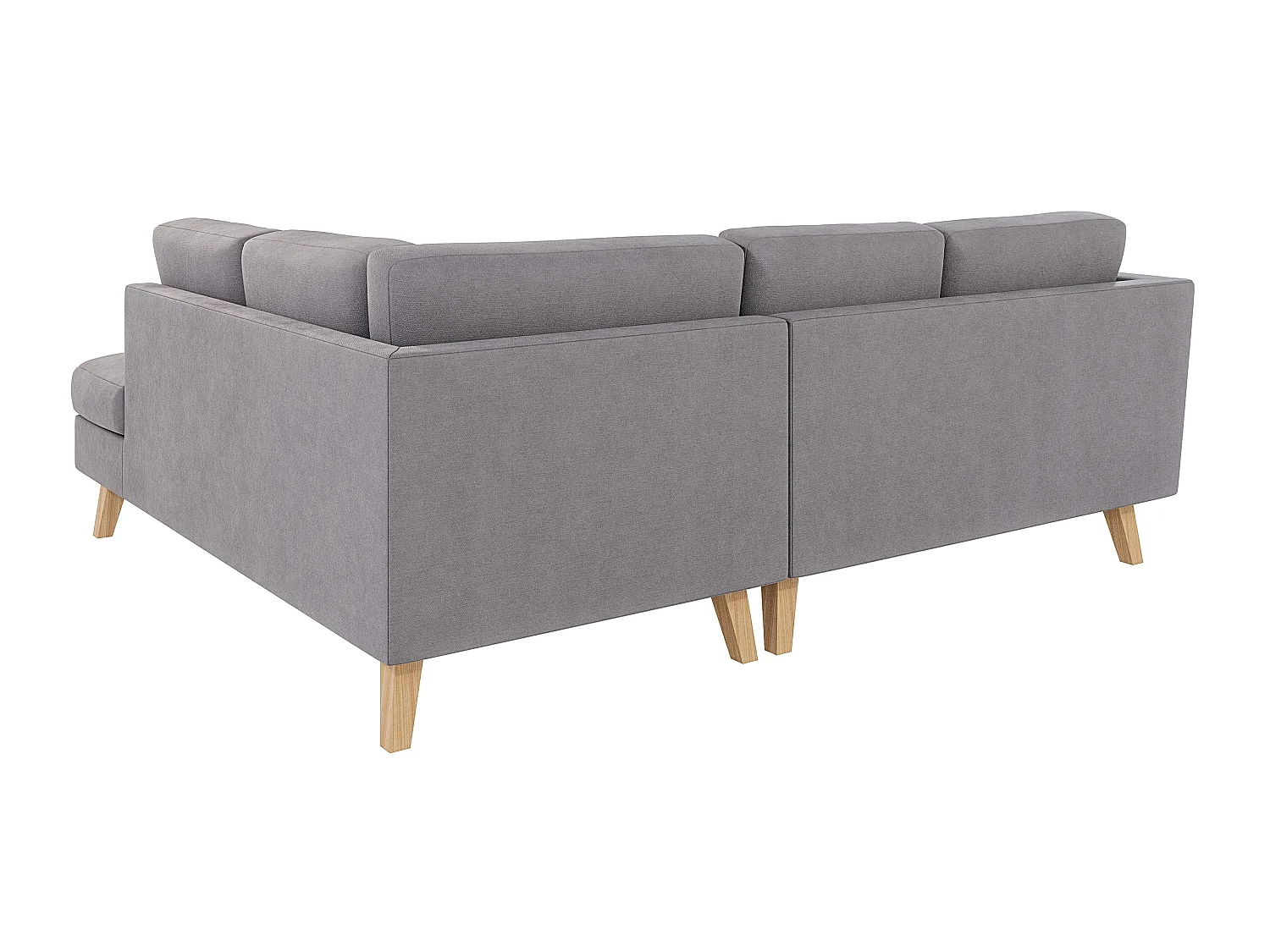 Canapé d’angle avec pieds en bois de style scandinave Tristan
