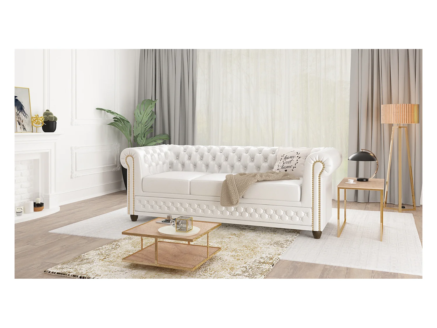 Rex 3-Sitzer Chesterfield Sofa