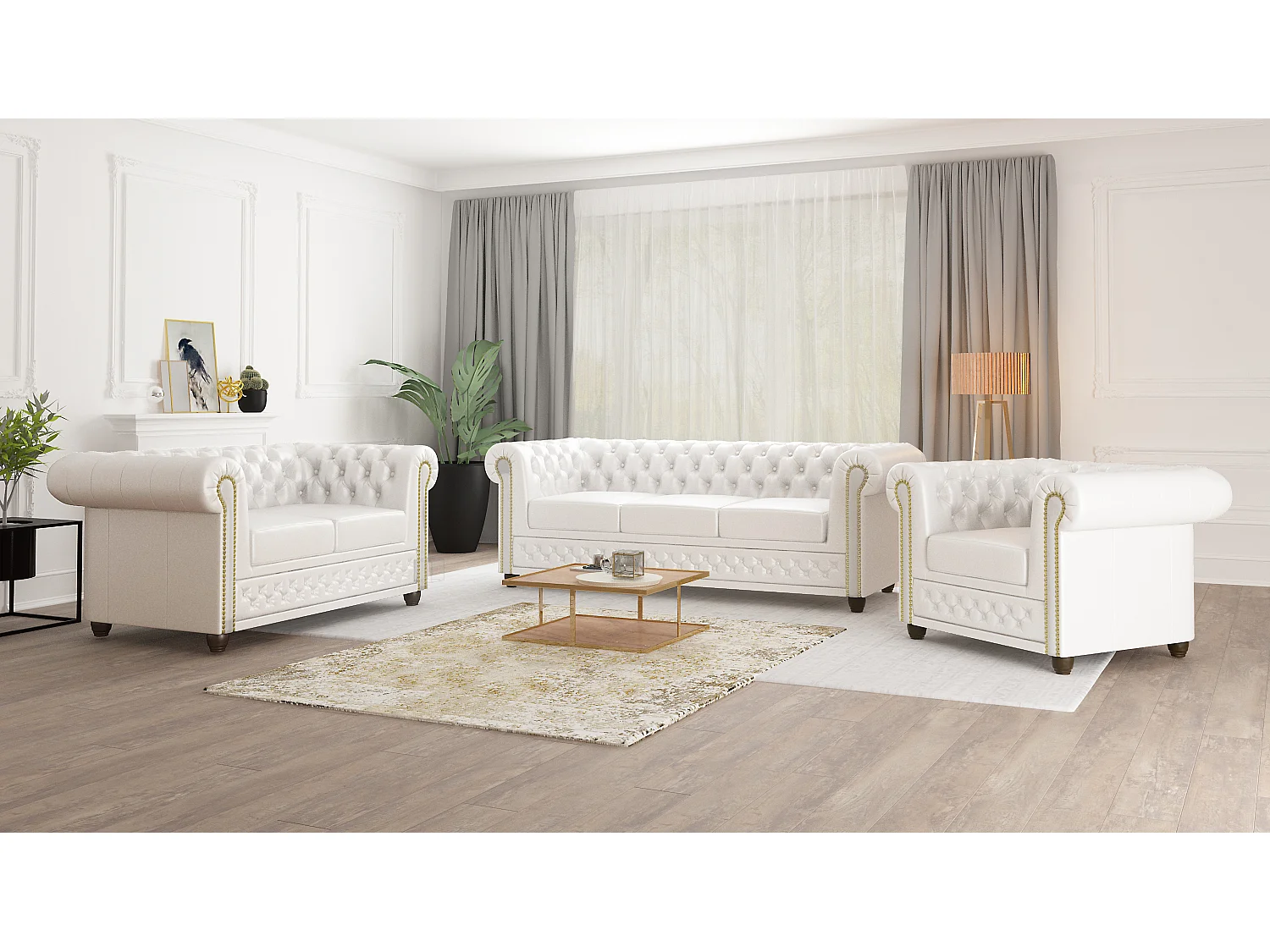 Rex 3-Sitzer Chesterfield Sofa