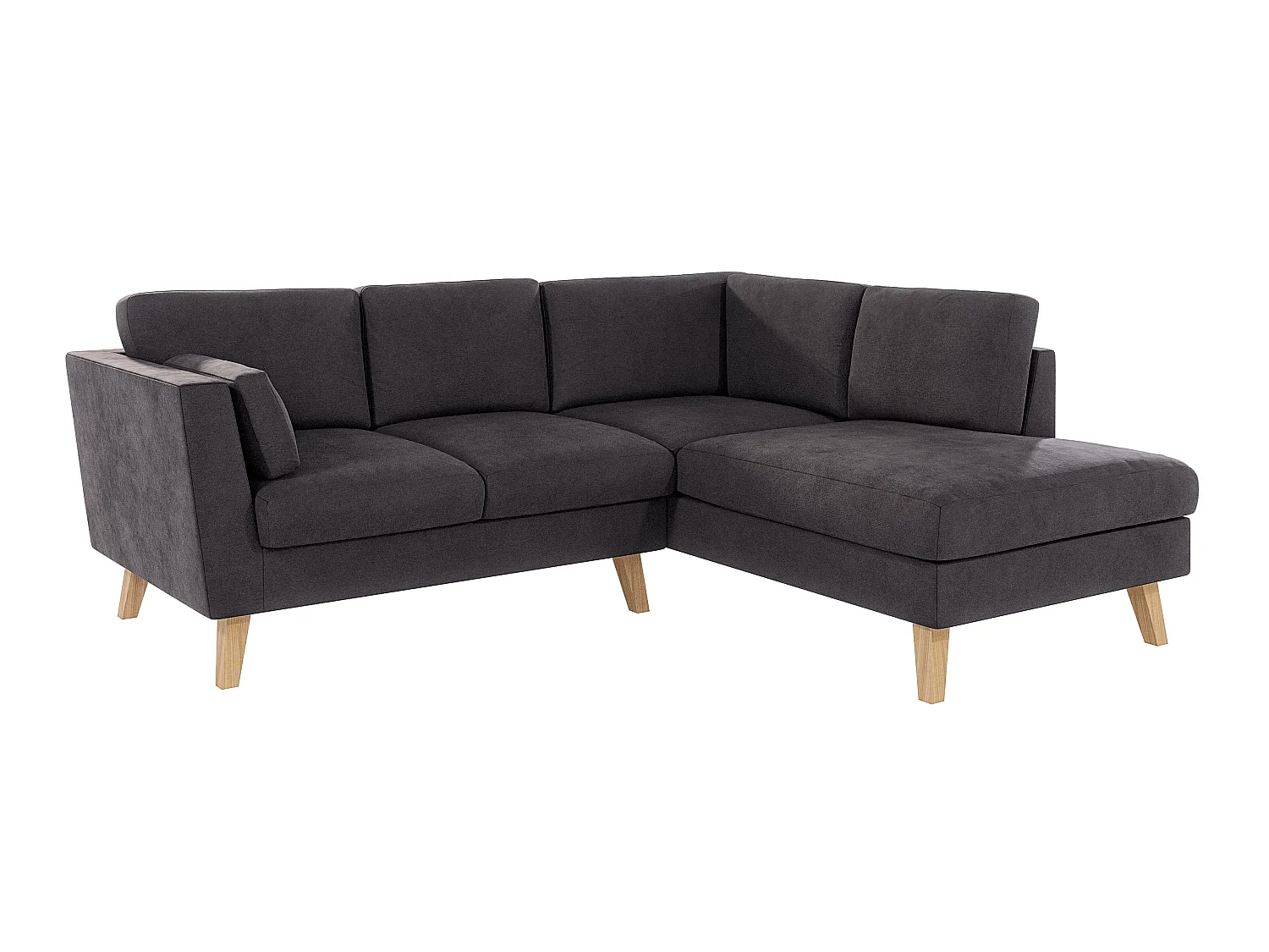 Canapé d’angle avec pieds en bois de style scandinave Tristan