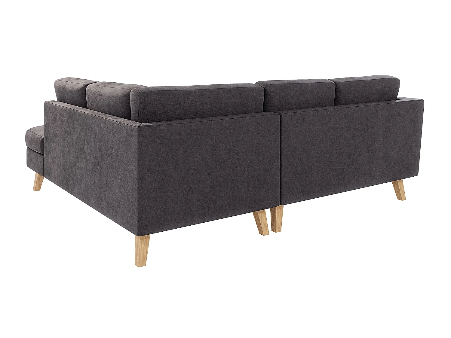 Canapé d’angle avec pieds en bois de style scandinave Tristan