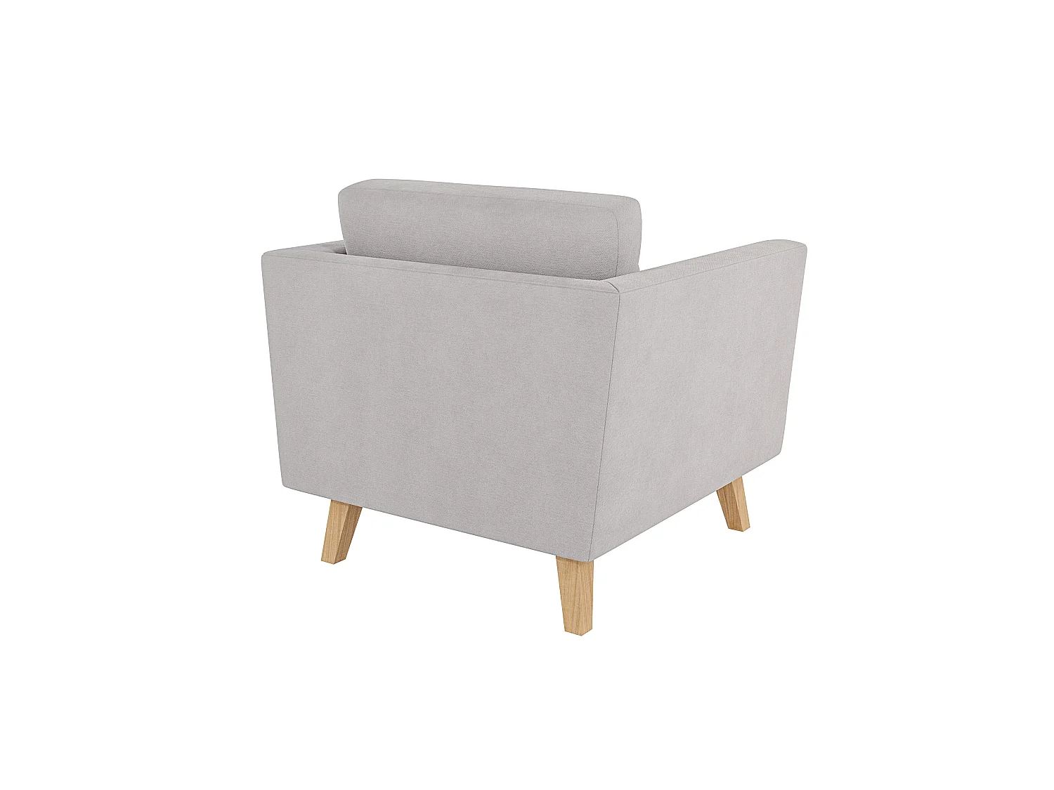 Fauteuil avec pieds en bois de style scandinave Tristan