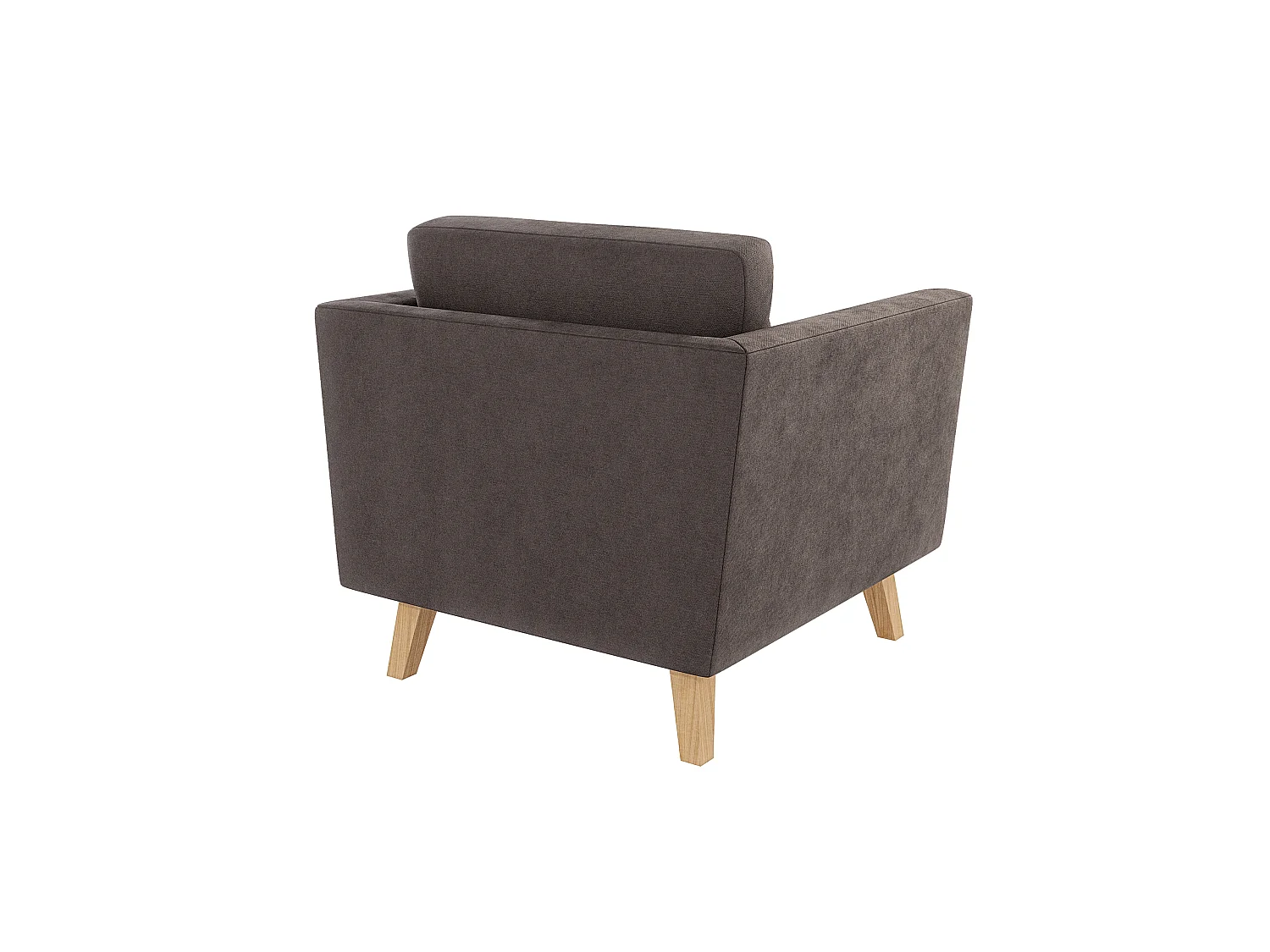 Fauteuil avec pieds en bois de style scandinave Tristan