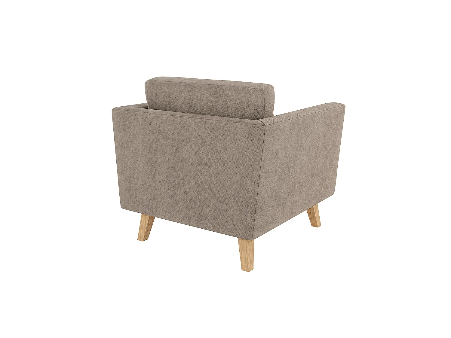 Fauteuil avec pieds en bois de style scandinave Tristan
