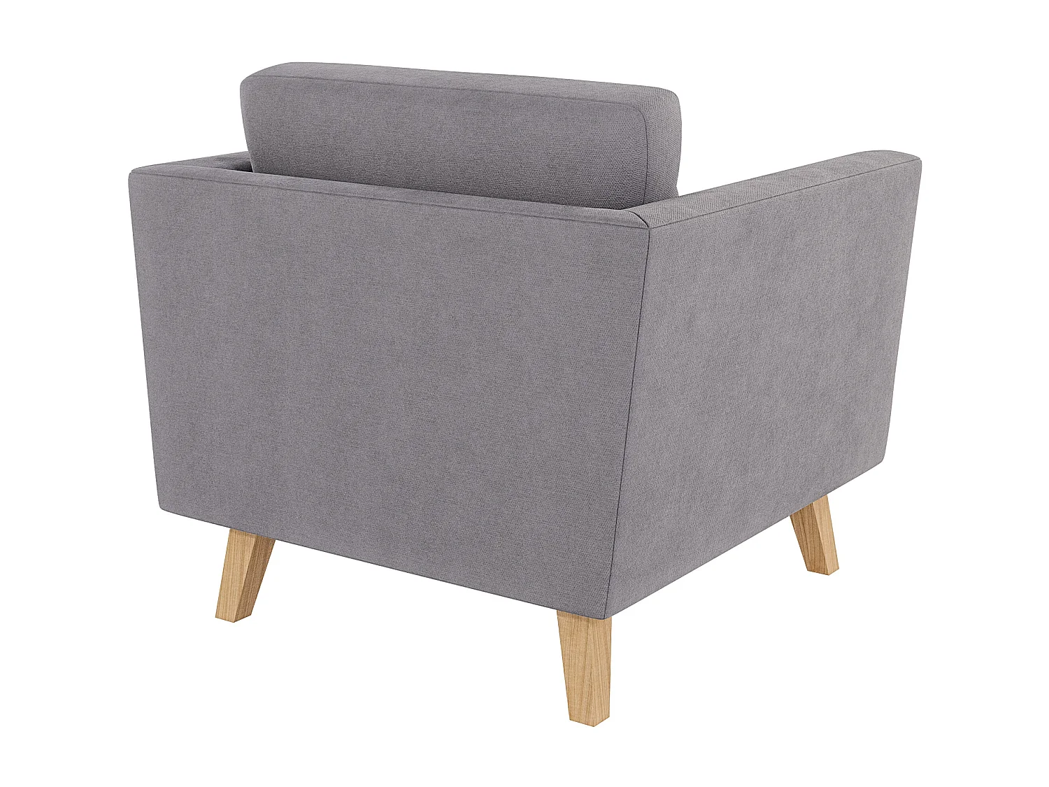 Fauteuil avec pieds en bois de style scandinave Tristan