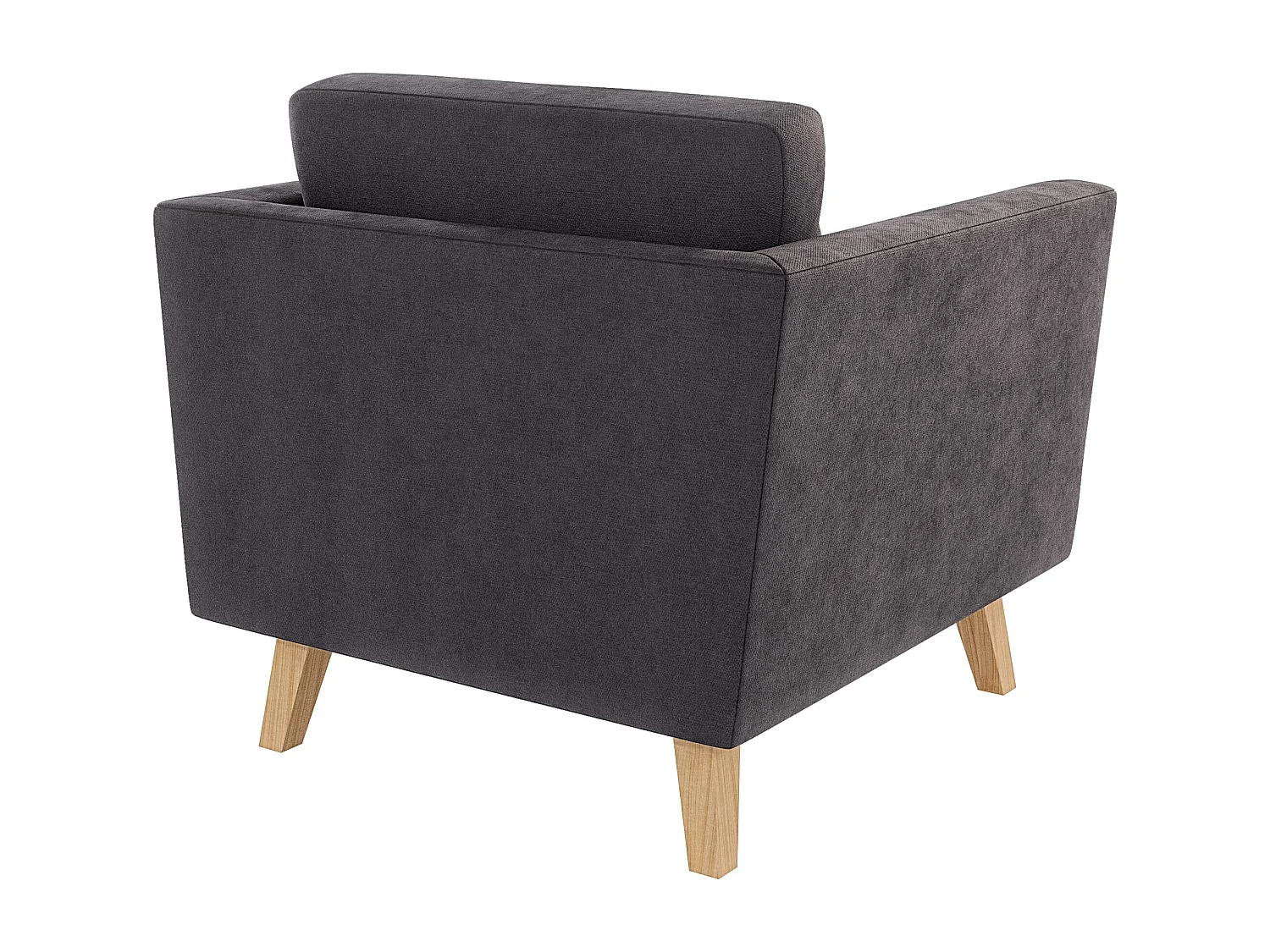 Fauteuil avec pieds en bois de style scandinave Tristan