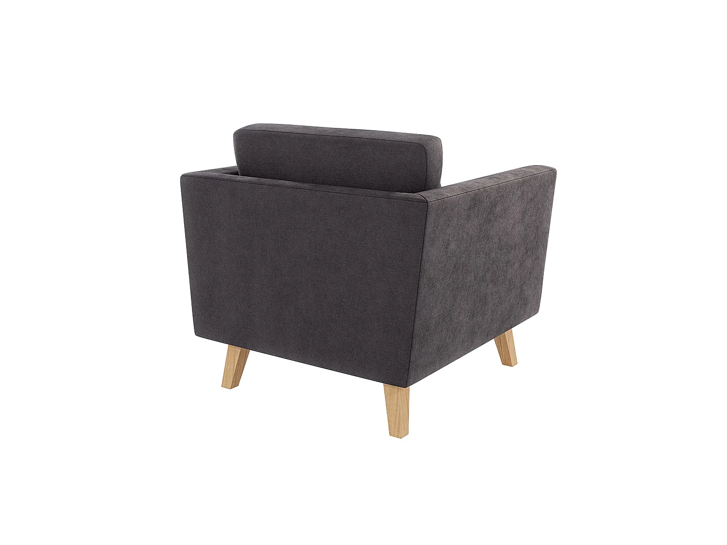Fauteuil avec pieds en bois de style scandinave Tristan