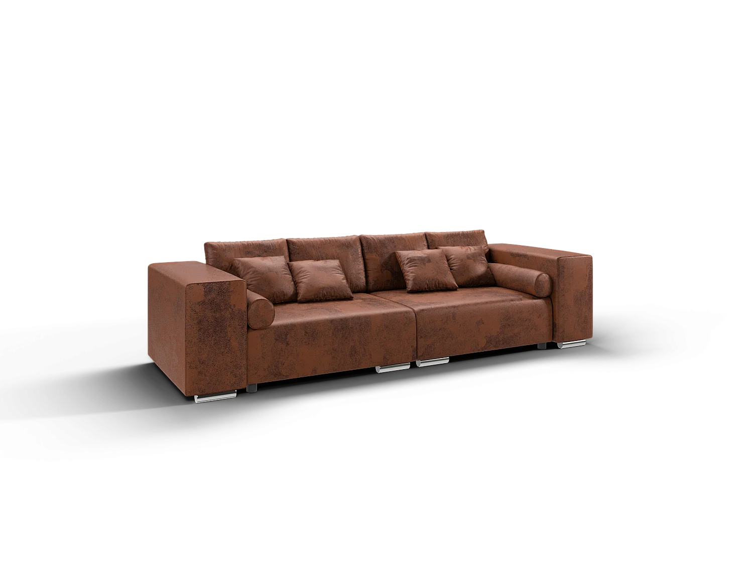 Big Sofa Tessa mit Schlaffunktion, Boxspringfederung, Lounge Sofa mit vielen losen Kissen