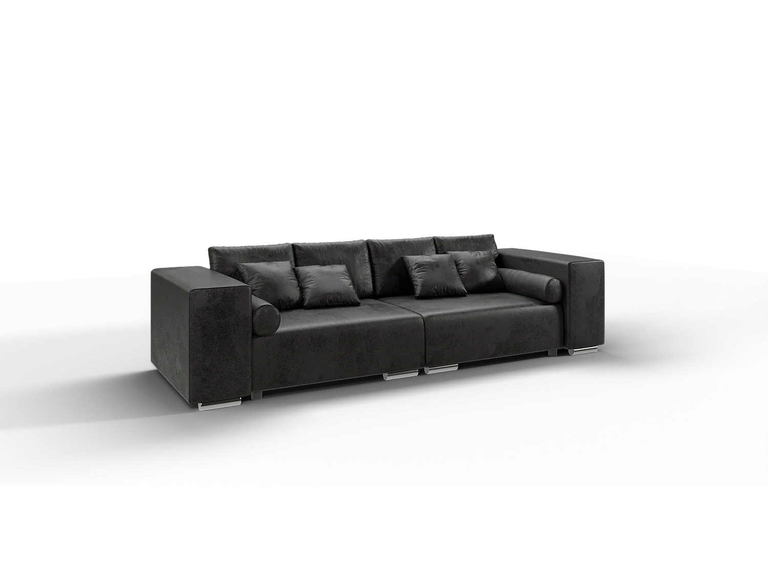 Big Sofa Tessa mit Schlaffunktion, Boxspringfederung, Lounge Sofa mit vielen losen Kissen