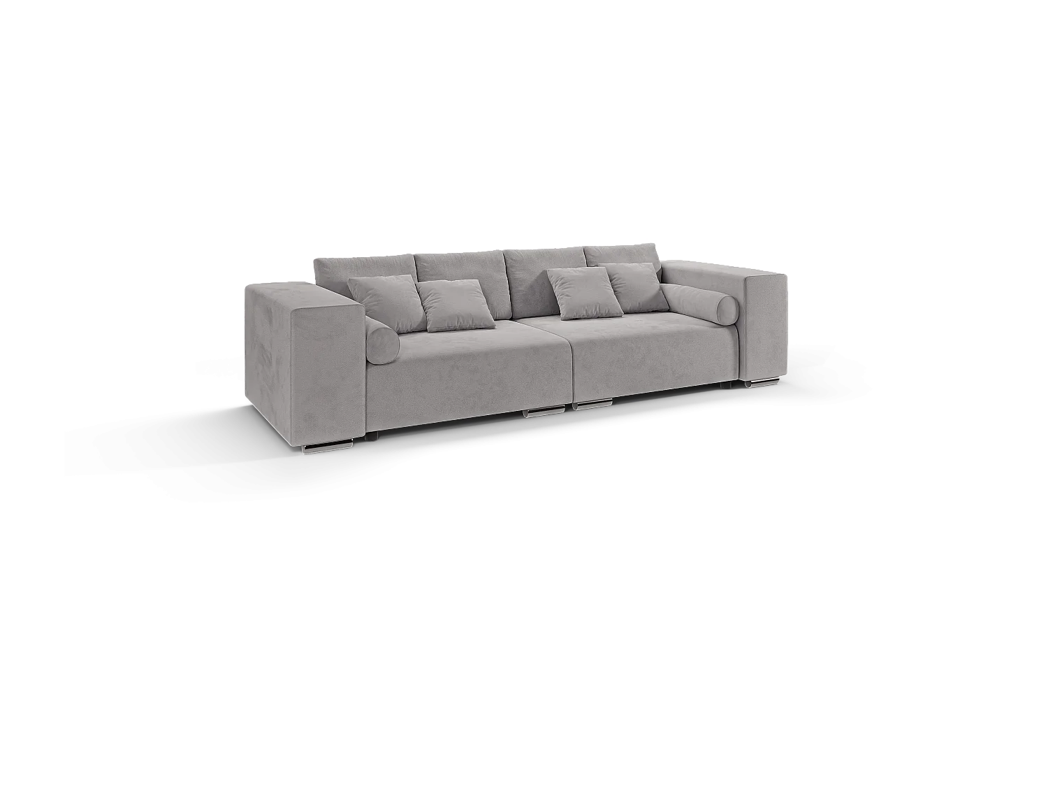 Big Sofa Ethan mit Schlaffunktion, Boxspringfederung, Lounge Sofa mit vielen losen Kissen