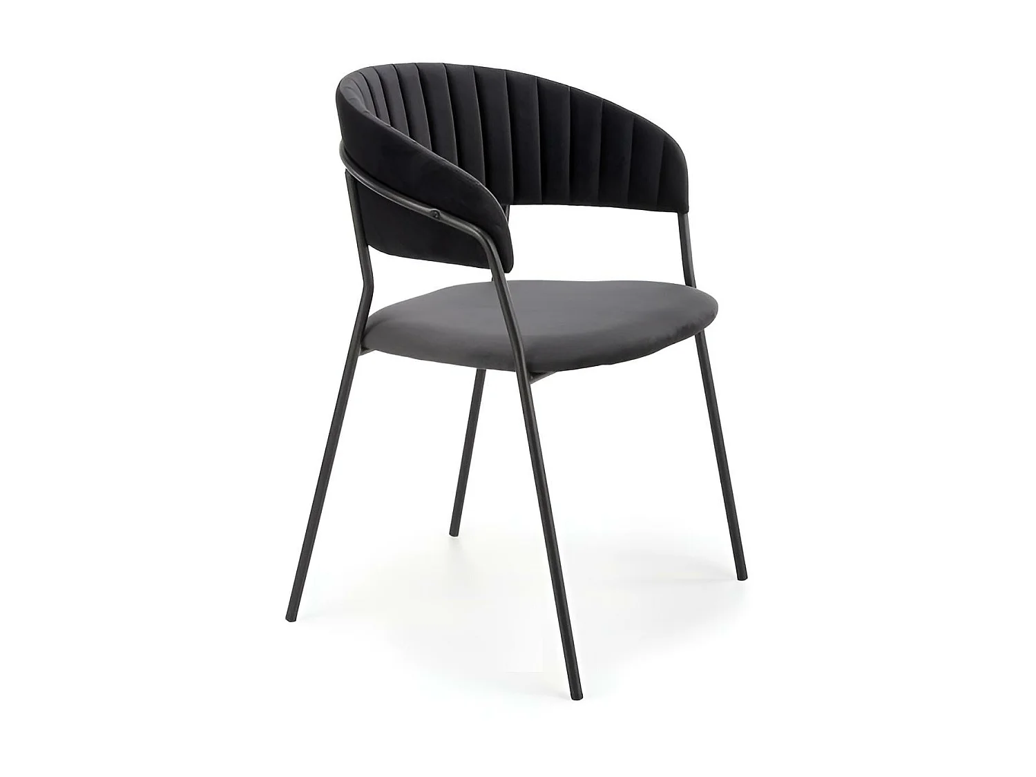 Stuhl K426/Samtstoffbezug/Schwarz