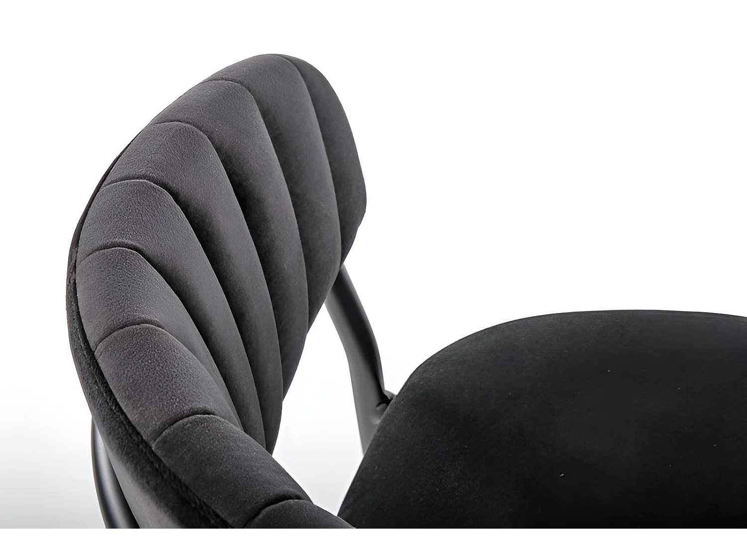 Chaise K426/Tissu-velours/Noir