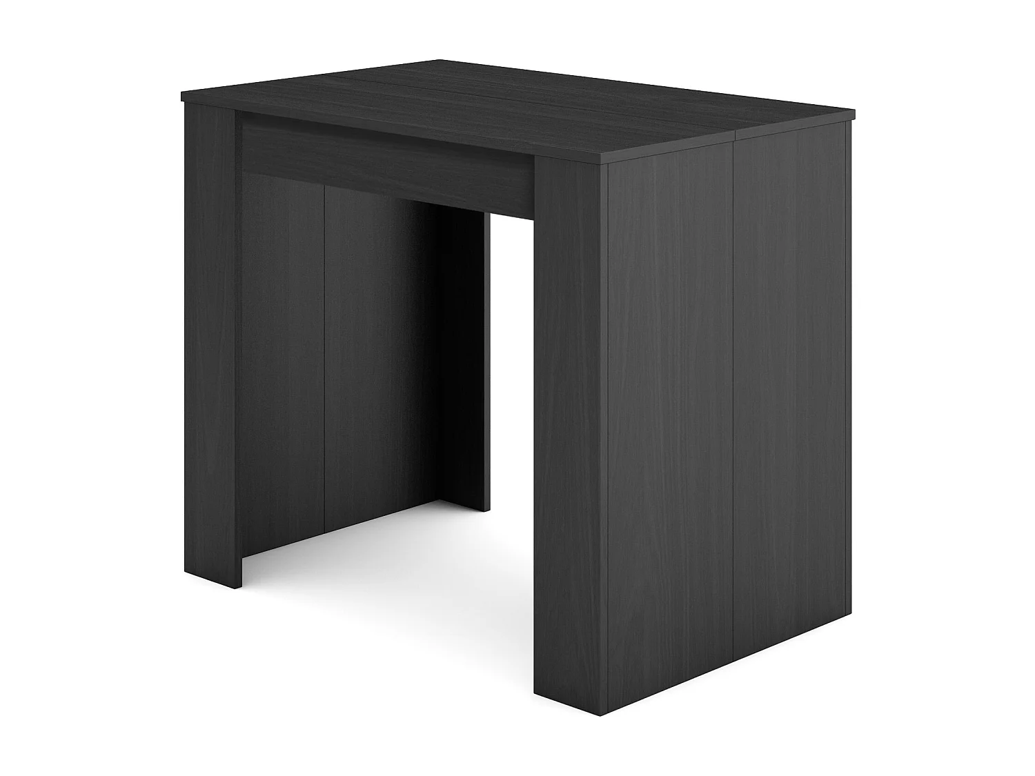 Mesa Consola Extensível, 222x90x77cm, Para 10 pessoas, Mesa de Jantar, Preto