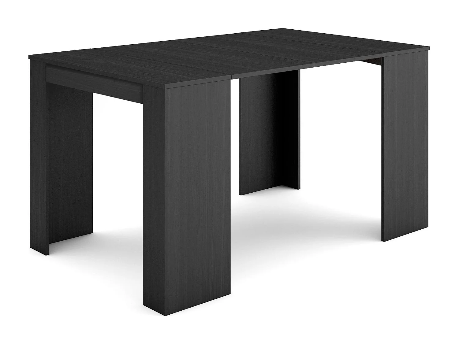 Mesa Consola Extensível, 140x90x77cm, Para 6 pessoas, Mesa de Jantar, Preto