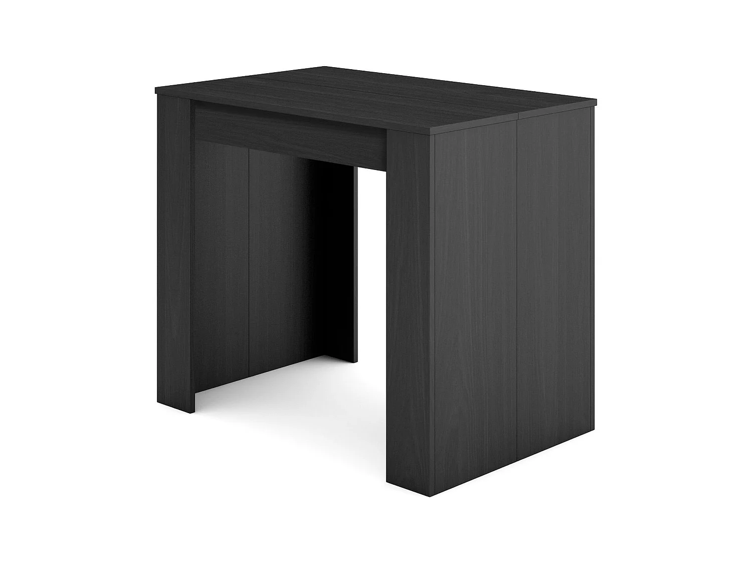 Table console extensible, 140x90x77cm, Pour 6 personnes, Table à Manger, Noir