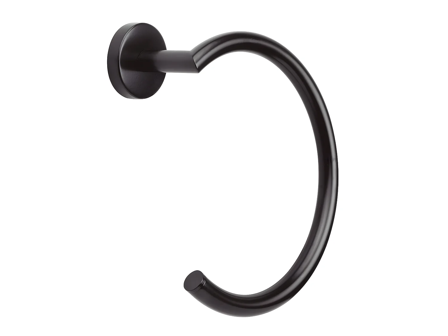 B-DARK Anneau en finition noir mat, en acier inoxydable, système de fixation inclus avec adhésif 3M et vis BATHSTAGE