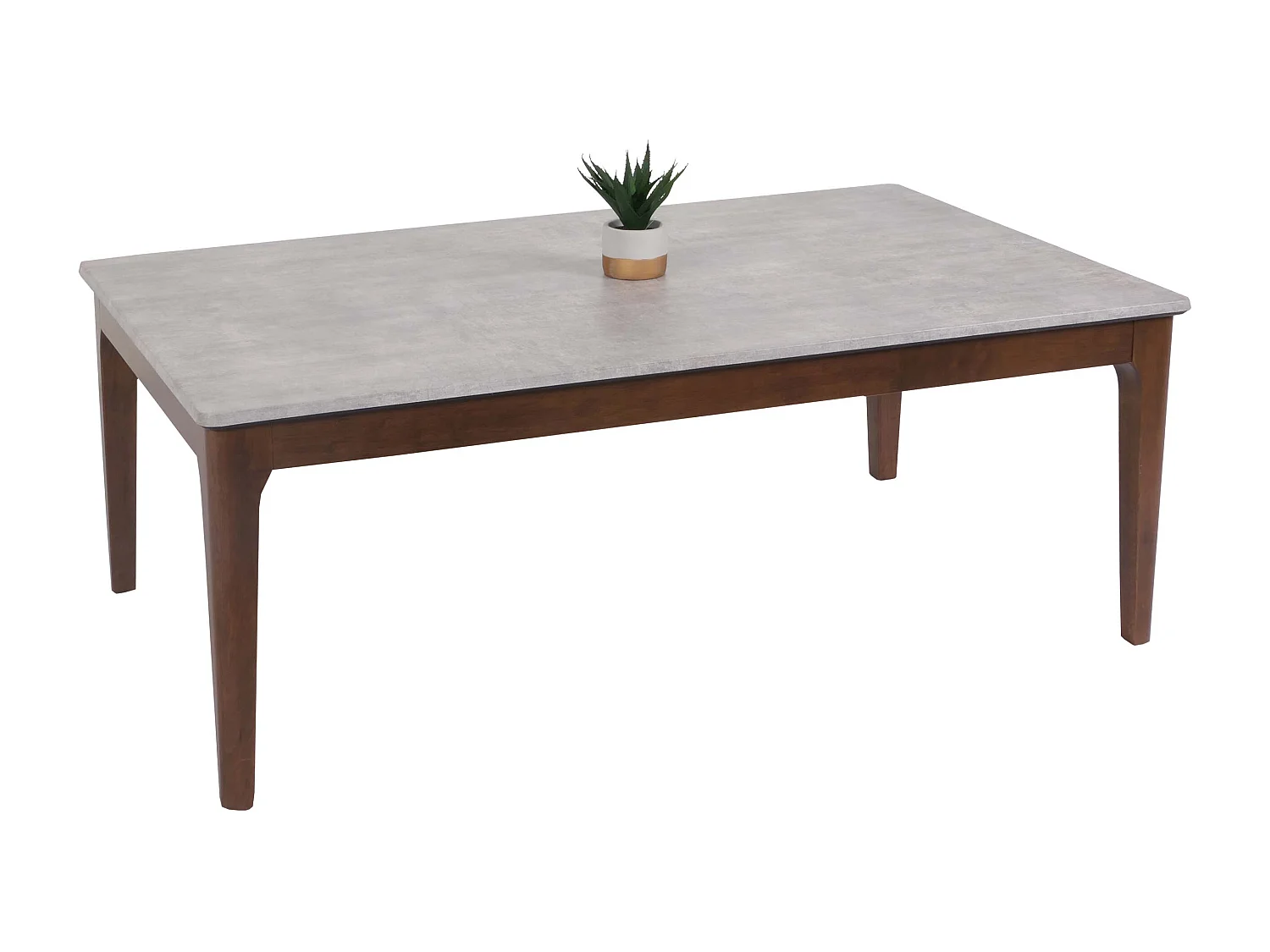 Tavolino salotto divano soggiorno MCW-M55 46x120x70cm laminato HPL legno scuro effetto pietra