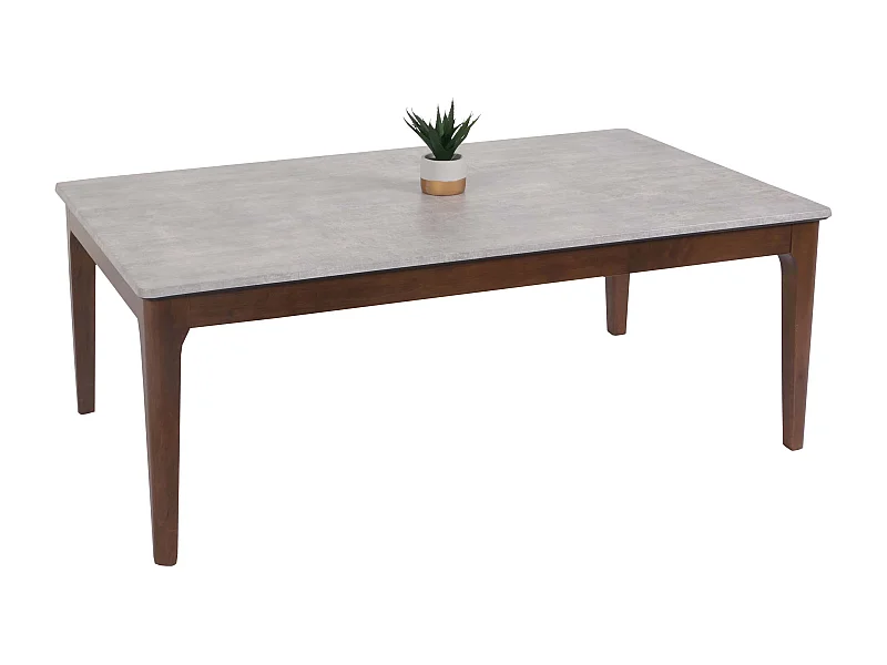 Tavolino salotto divano soggiorno MCW-M55 46x120x70cm laminato HPL legno scuro effetto pietra