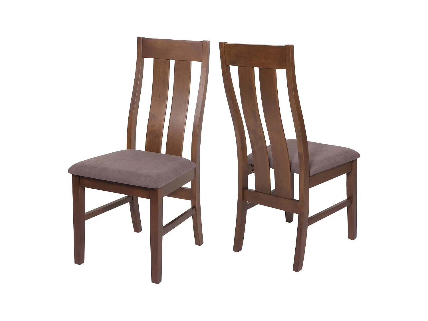 Krzesło do jadalni MCW-M58 (zestaw 2 sztuk),  ciemna rama, taupe
