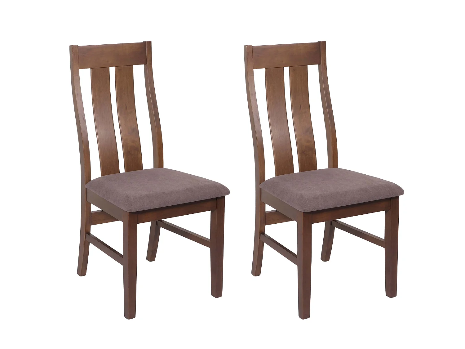 Eetkamerstoel MCW-M58 (set van 2),  donker frame, taupe