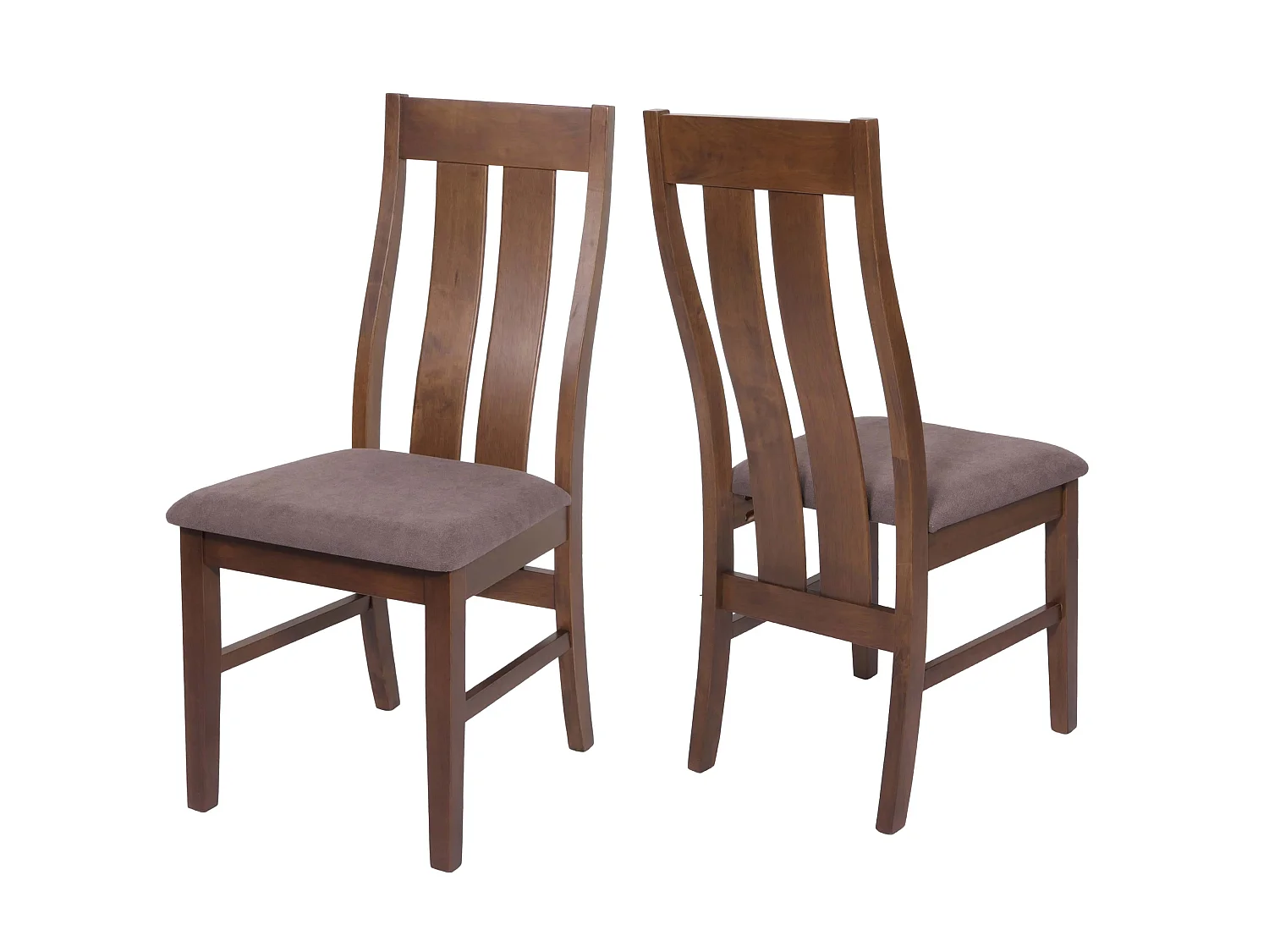 Eetkamerstoel MCW-M58 (set van 2),  donker frame, taupe