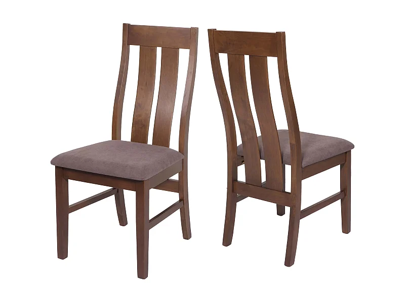 Chaise de salle à manger MCW-M58 (lot de 2),  structure foncée, taupe