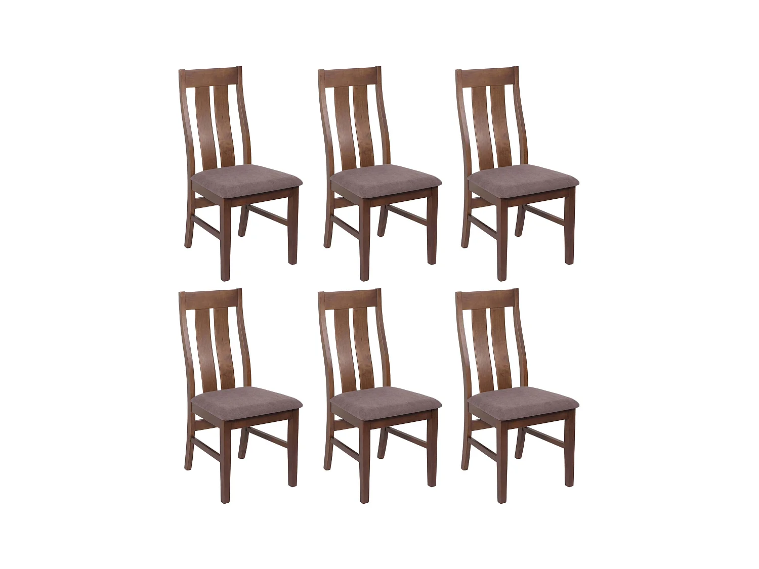 Chaise de salle à manger MCW-M58 (lot de 6),  structure foncée, taupe