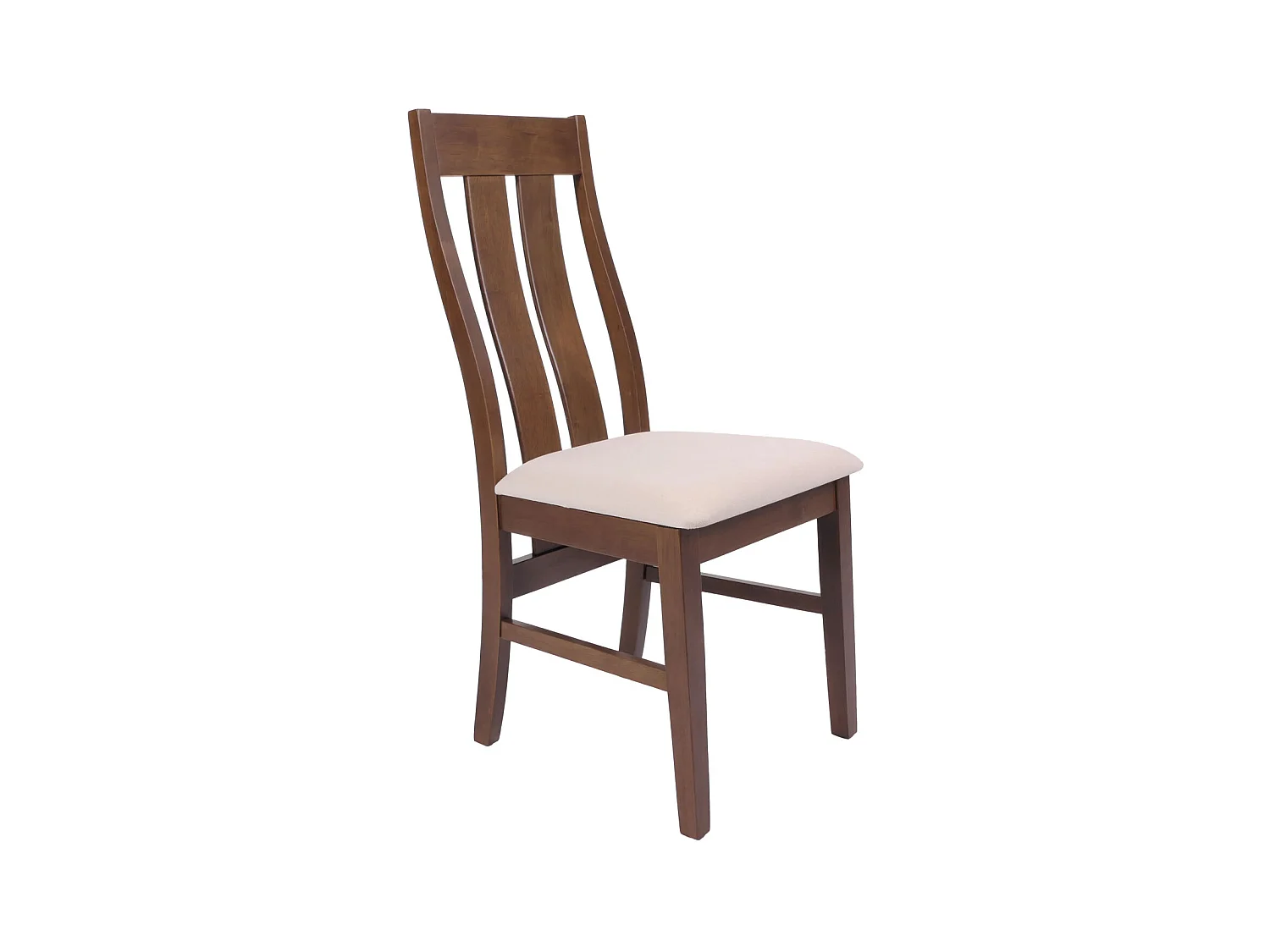 Set 6x sedie sala pranzo soggiorno MCW-M58 100x46x45cm 150kg tessuto legno scuro avorio