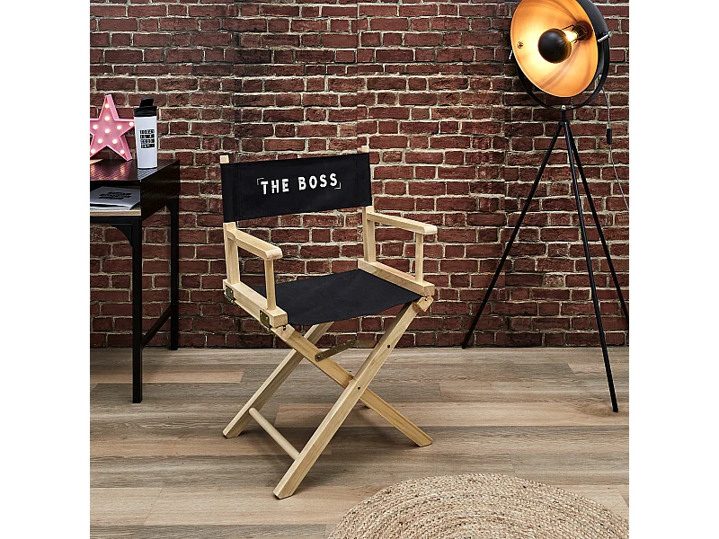 Chaise Directeur The Boss Noir, Marron