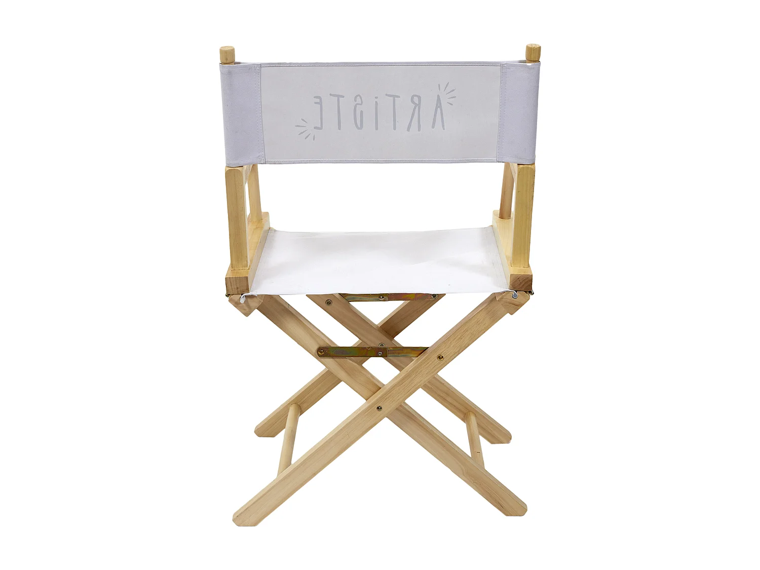 Regiestuhl aus Holz und Stoff The office